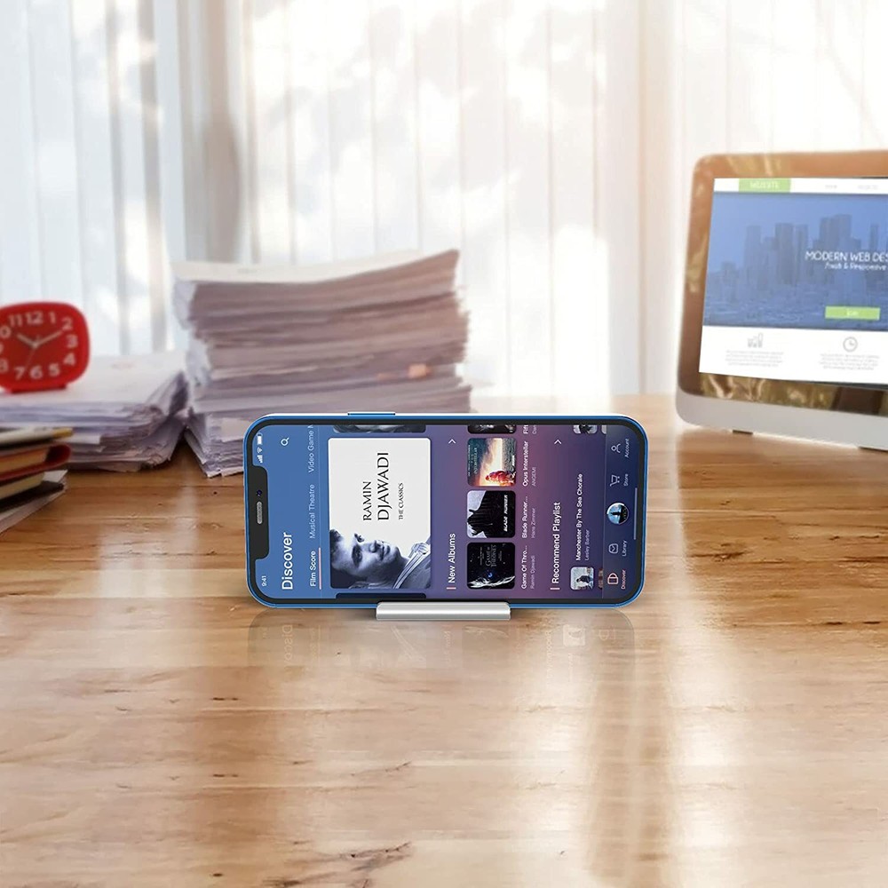 Adjustable Phone Holder Stand Foldable Thin Cradle Desk Mount For iPhone Samsung