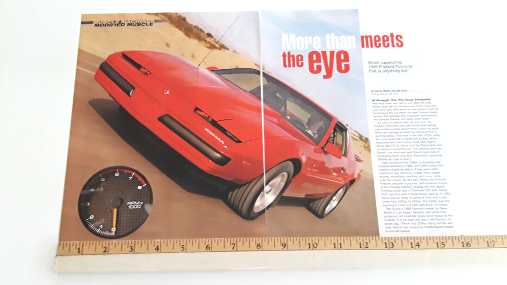 1989 PONTIAC FORMULA ORIGINAL 2007 ARTICLE
