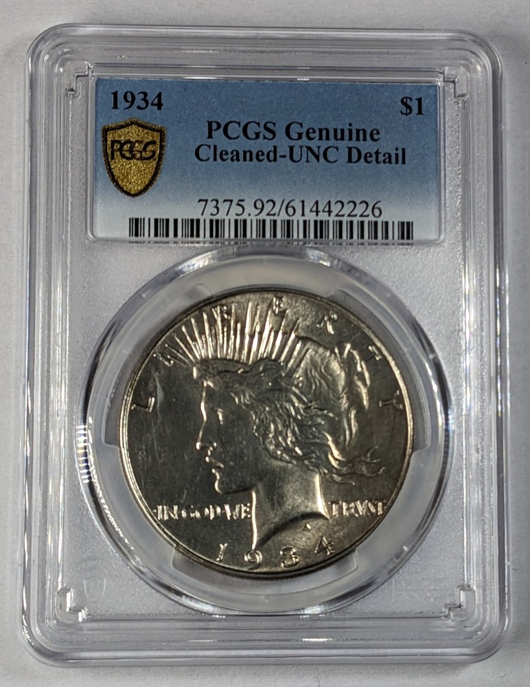 1934 P Peace Silver Dollar PCGS UNC