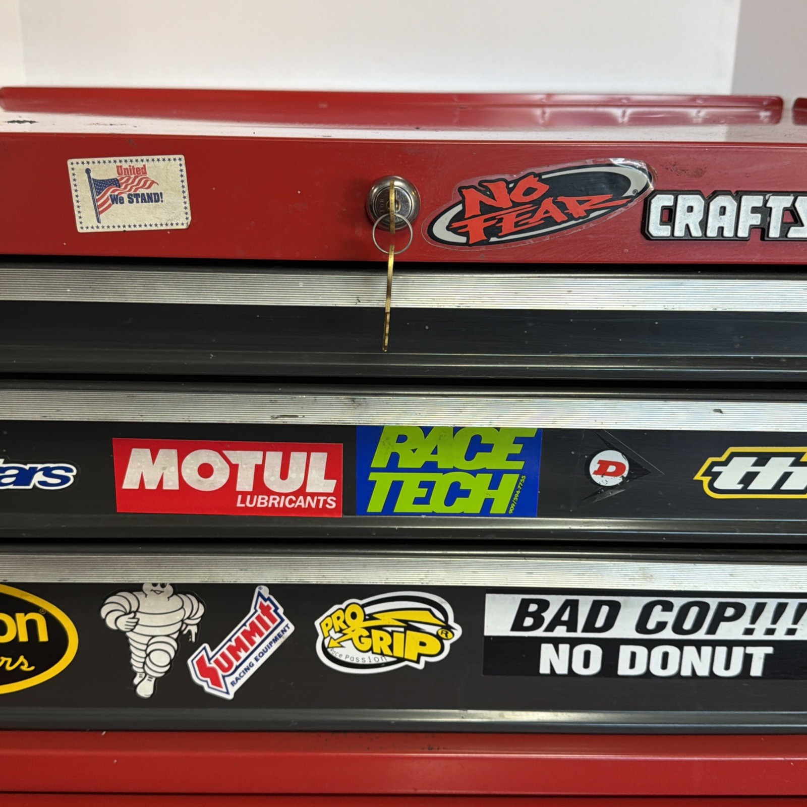 Craftsman DEEP Mid Middle Intermediate Riser Tool Box Chest 3 Drawer Red 65766