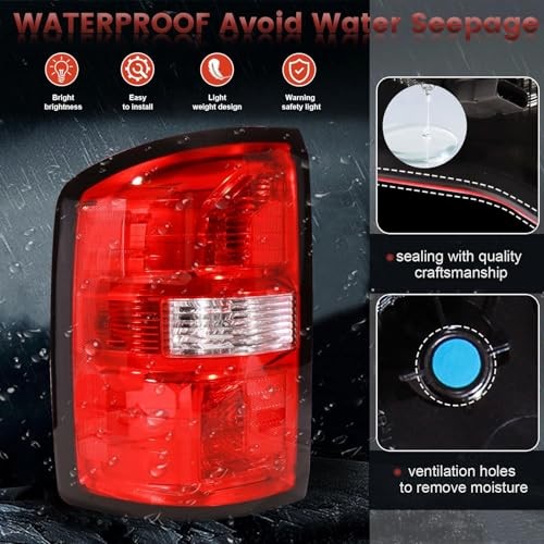 Tail Lights Assembly Compatible with 2016 2017 2018 2016-2018 Left Side Halogen