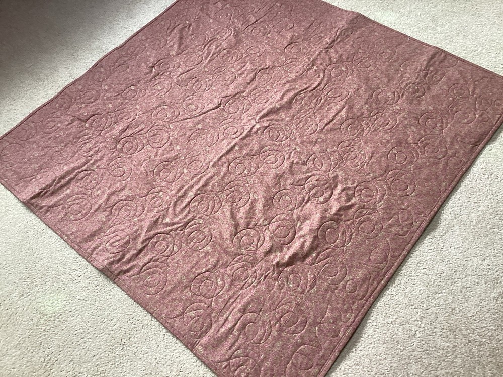 Hand/Machine Quilted MultiColored Floral Patchwork Lap Quilt 47” Square