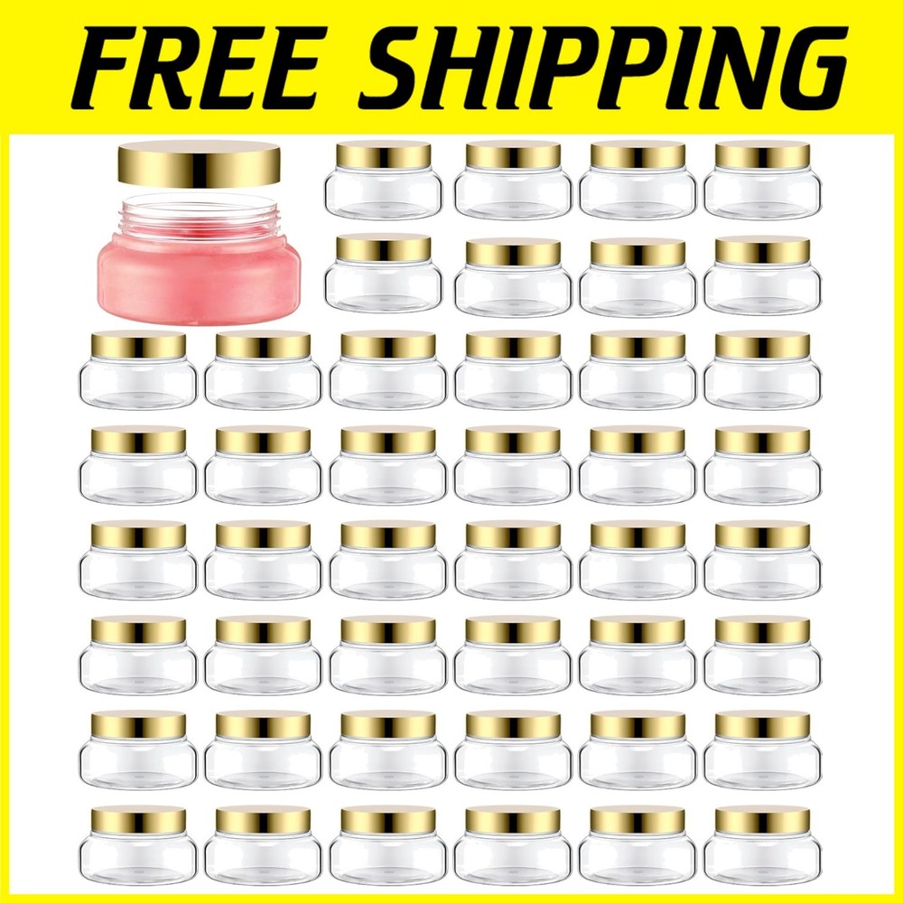 Multipurpose Refillable Cosmetic Jars, 48 Pcs