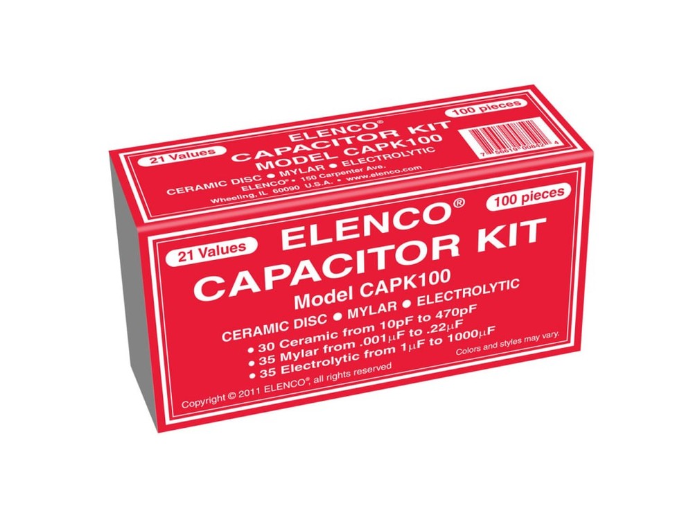 Elenco CAPK-100 100 pc Capacitor component kit