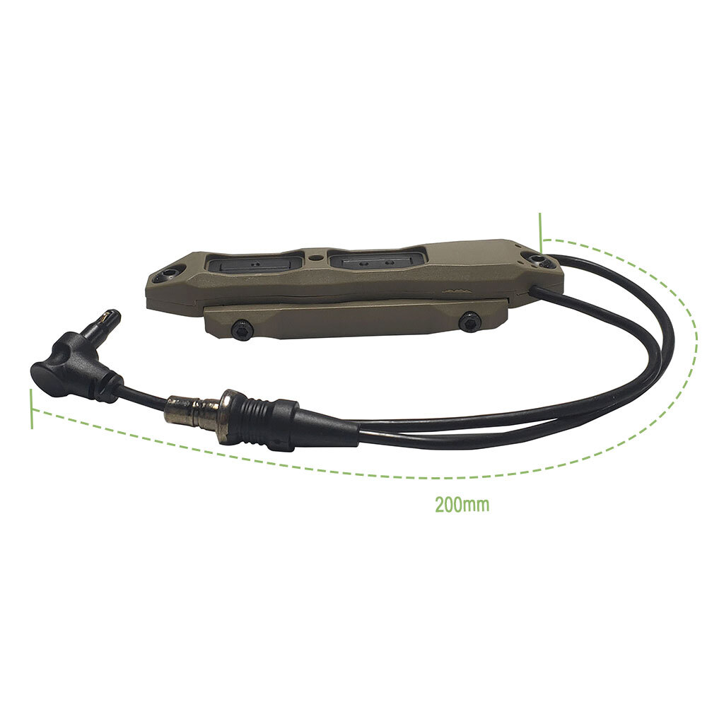 Tactical Augmented Dual Function Pressure Switch Crane PEQ DBAL Flashlight SOTAC