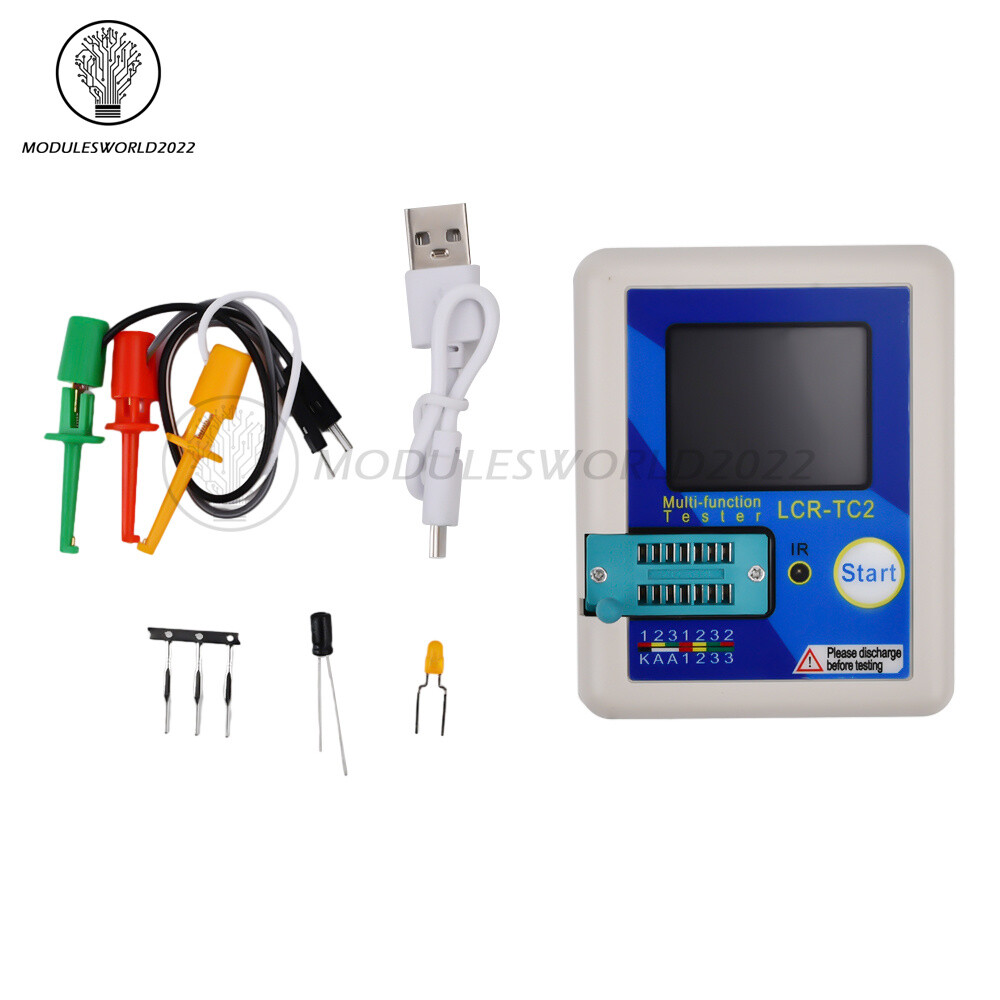 Upgraded LCR-TC2 Transistor Tester TFT Diode Triode Capacitance Meter ESR Kit