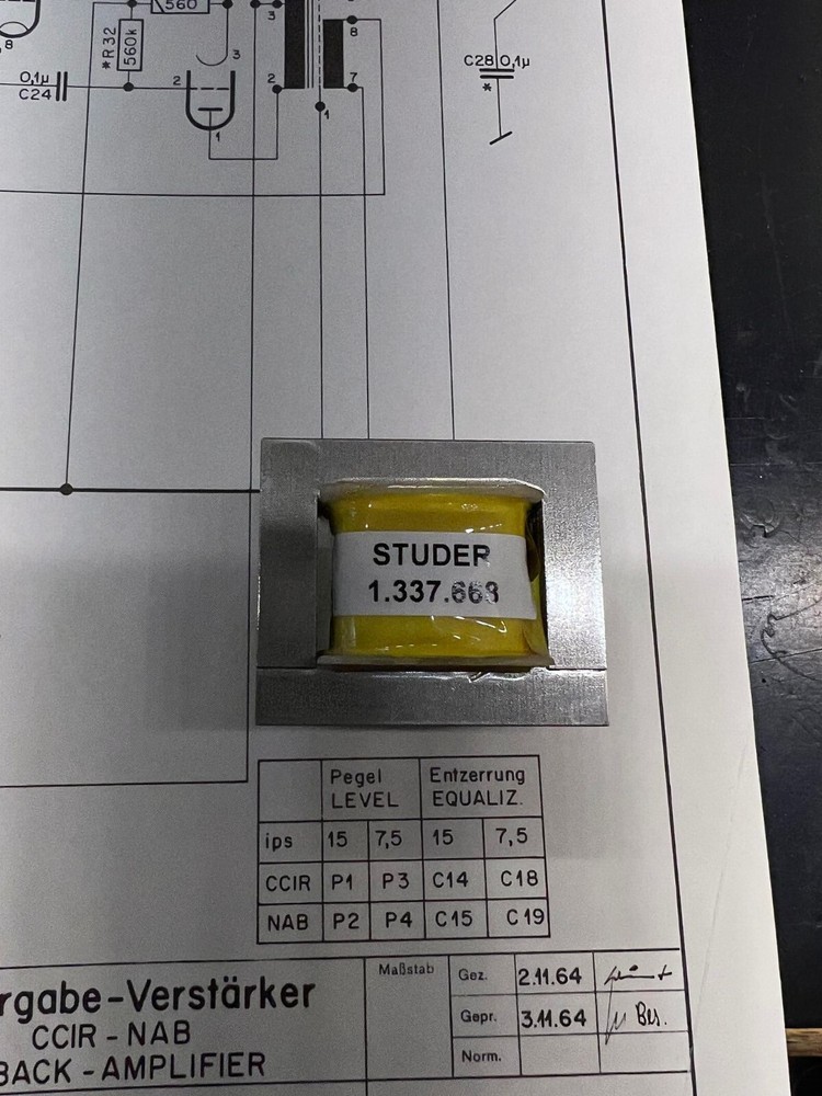 Studer C37/J37 push-pull output transformer