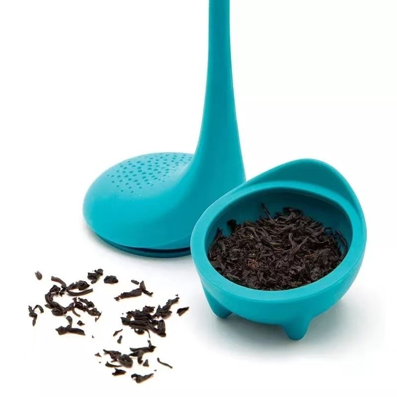 2 Pack Cute Tea Infuser Turquoise Long Handle Steeper Diffuser Silicone New US