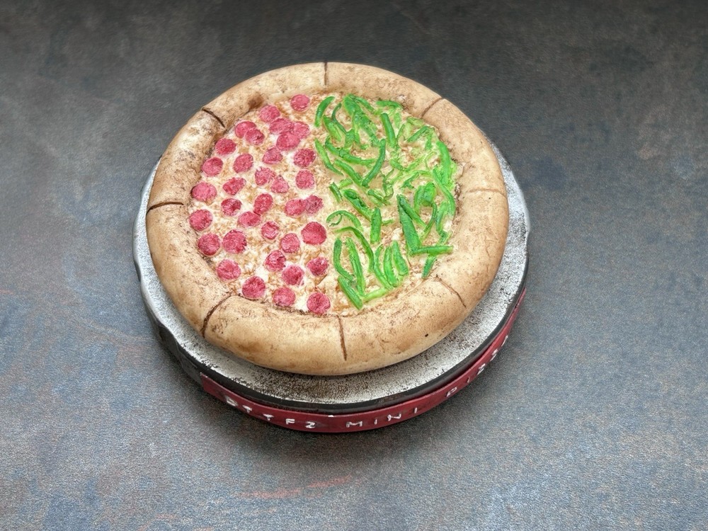 BTTF 2 Back To The Future 2 Pizza Replica Prop Pre Hydrated Version solid resin