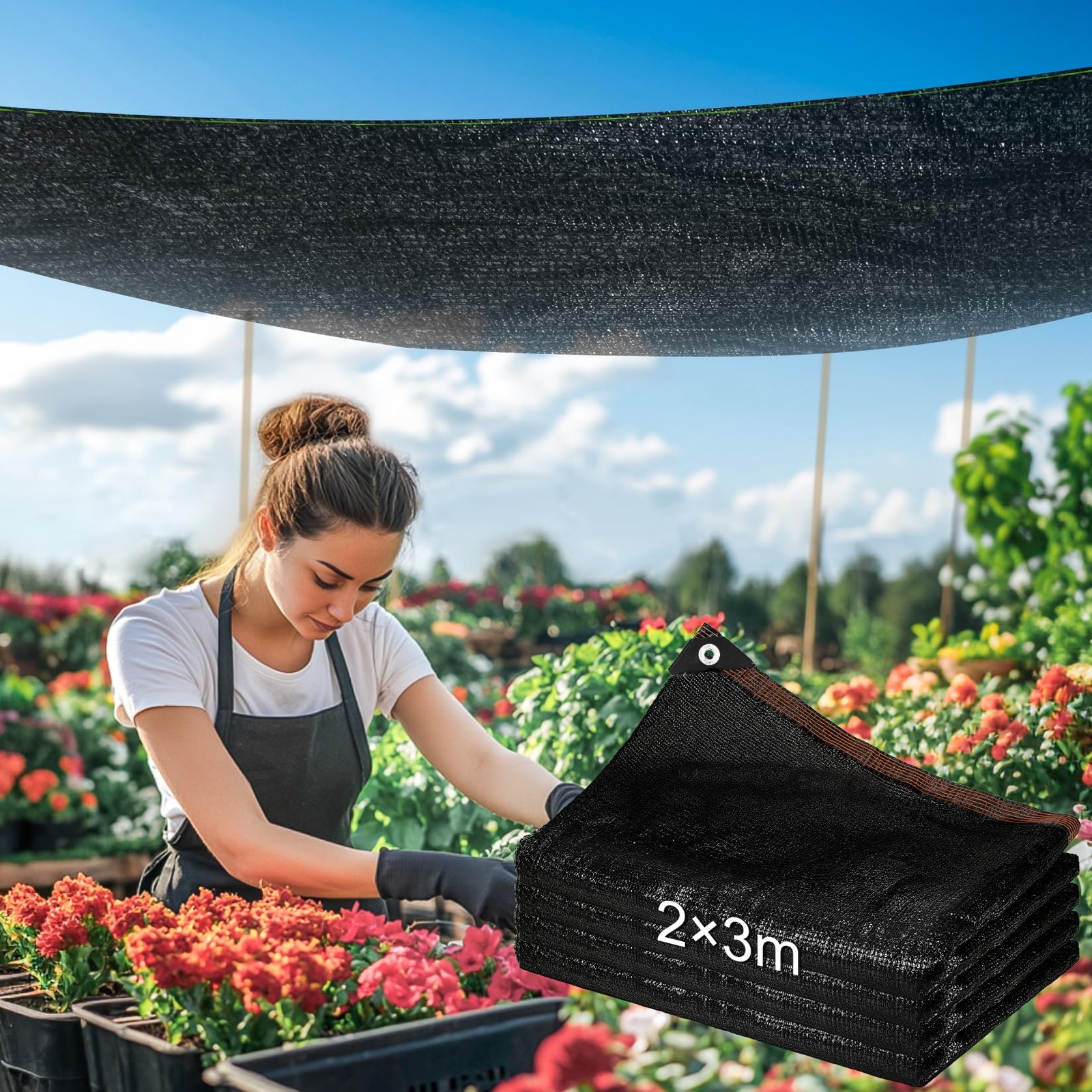 Shade Cloth for Garden - 70% Sunblock Shade Cloth for Garden Black Mesh Tarp ...