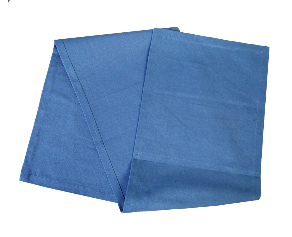 Cotton Table Runner Canal Blue
