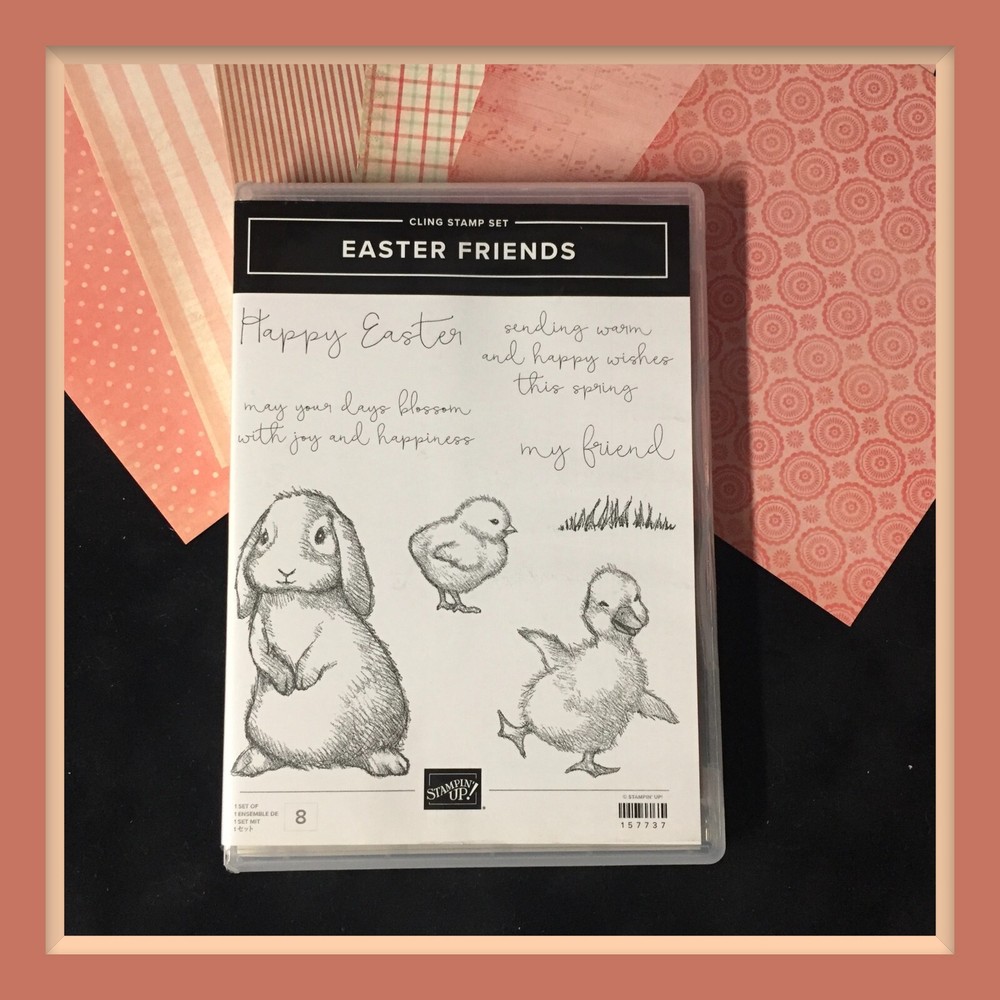 Stampin Up! EASTER FRIENDS Stamp Set & Pretty DSP.    #346
