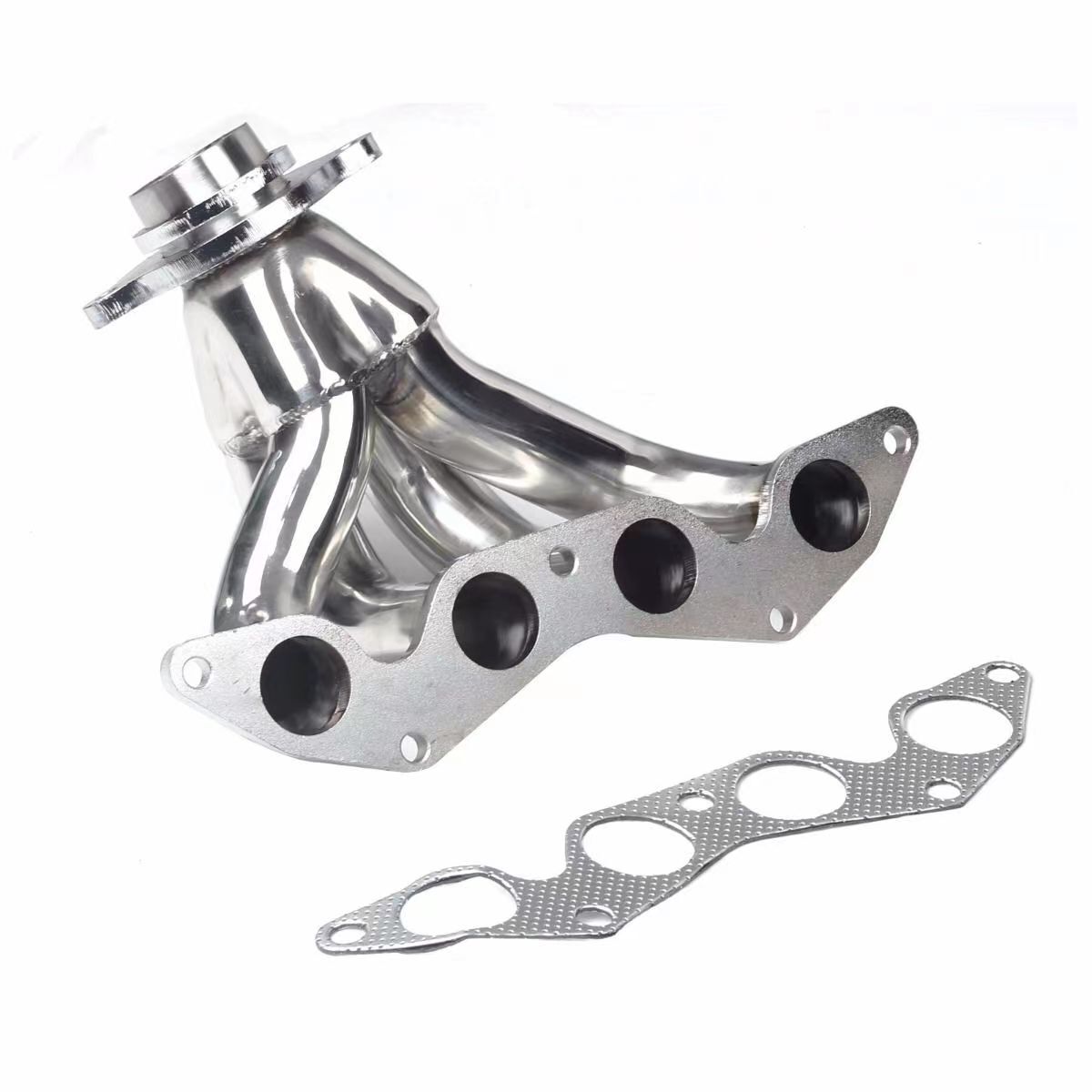 Stainless Steel Manifold Header Cylinder For 2001-2005 Honda Civic HX 1.7L L4- 4