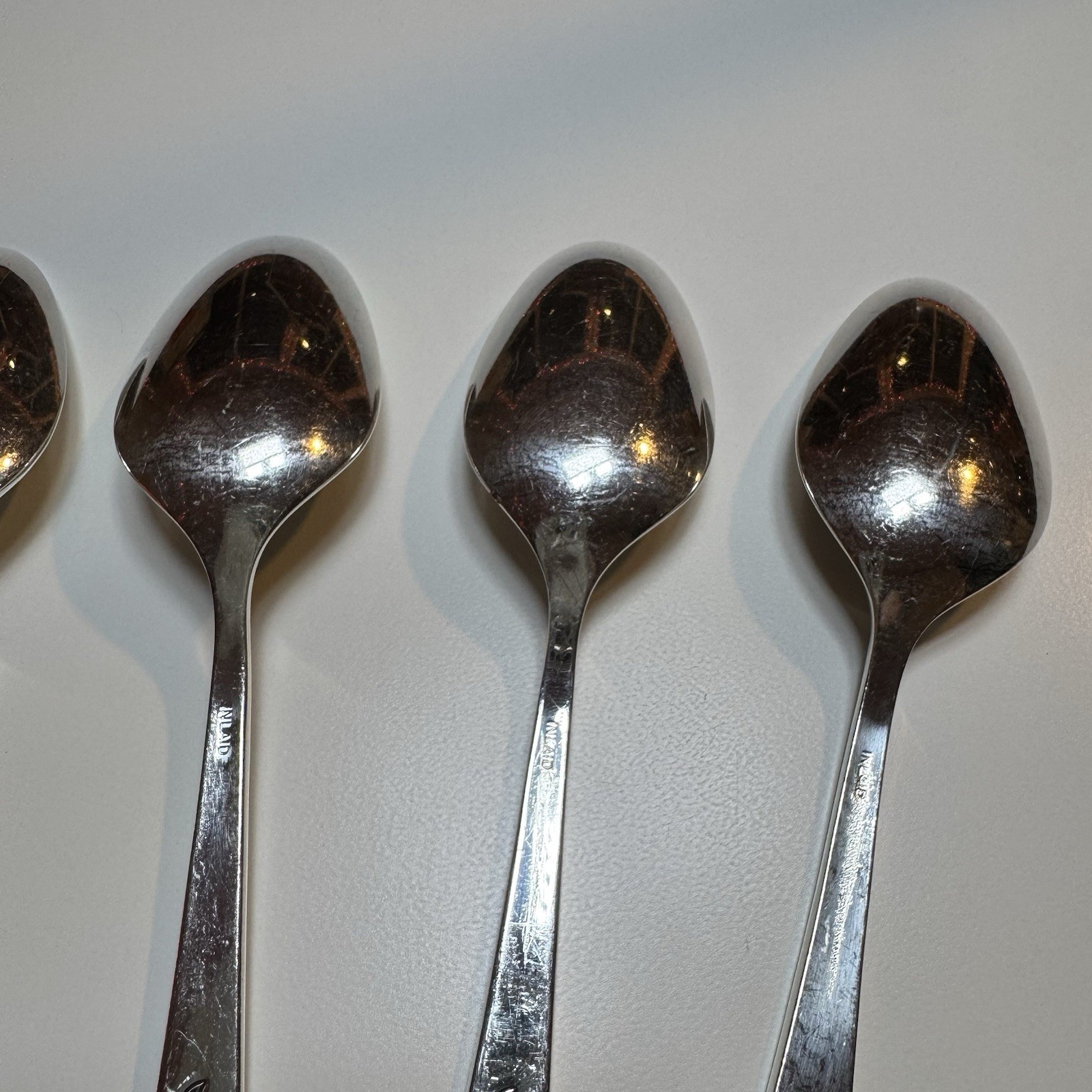 Set of 6 International Deep Silver Silverplate 1966 ~ Laurel Mist Tablespoon