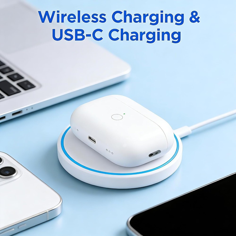 Efficient Type-C Wireless Charger Case for AirPods Pro - Bluetooth Sync Support