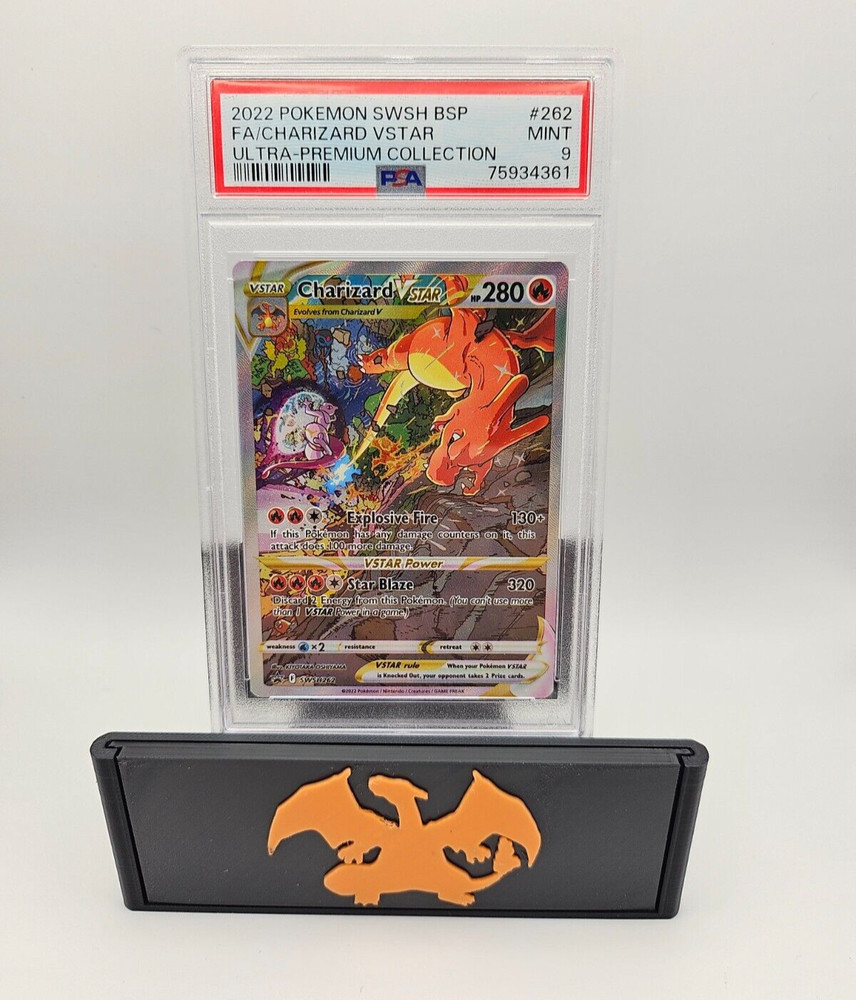 3D Printed Charizard Trading Card Display Stand | Fits Graded/Ungraded