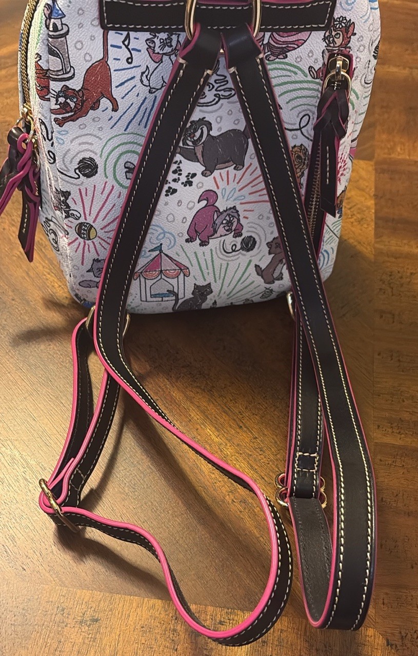 Disney Cats Sketch Dooney & Bourke Backpack White NWOT