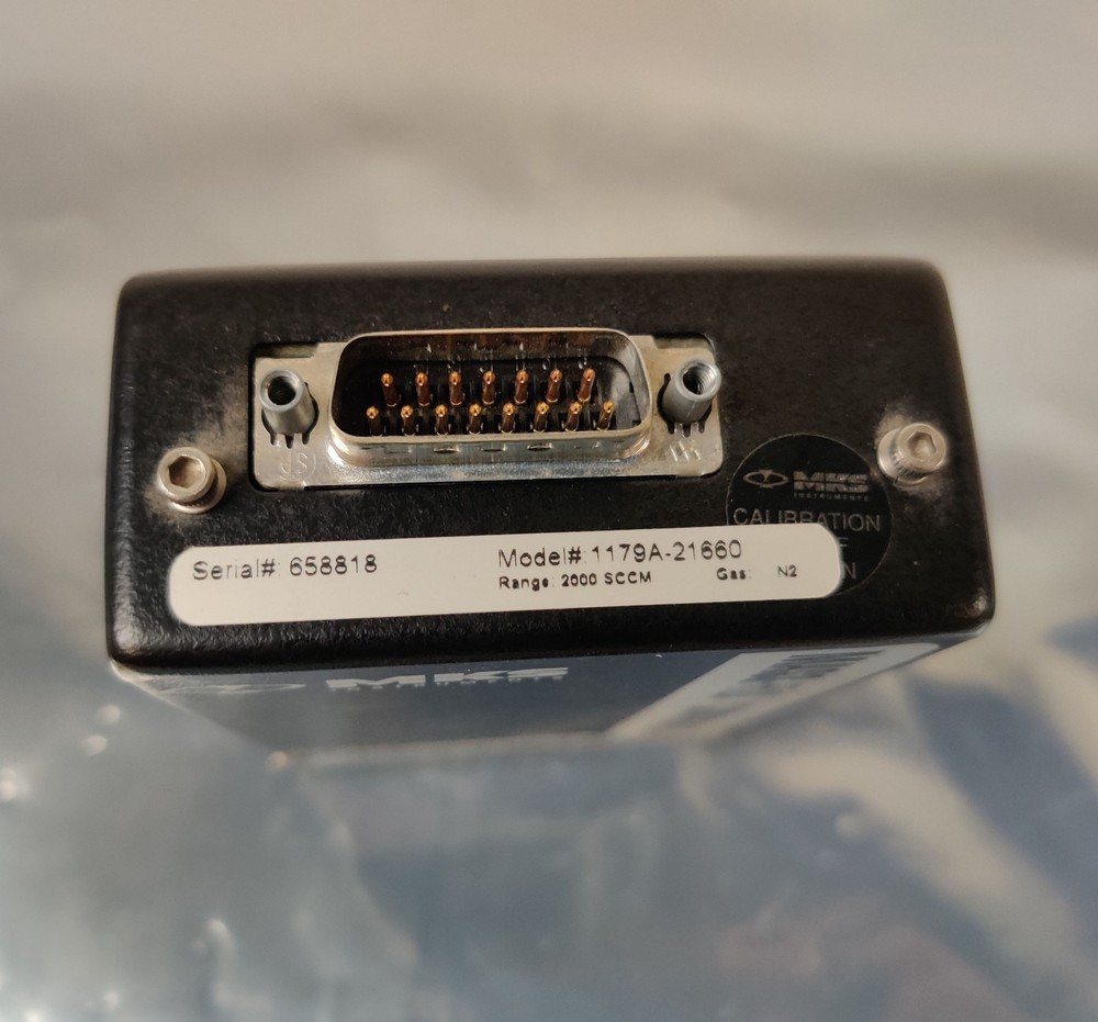 MKS 1179A Mass Flow Controller 1179A-21660, 2000 SCCM N2 (Nitrogen) Working