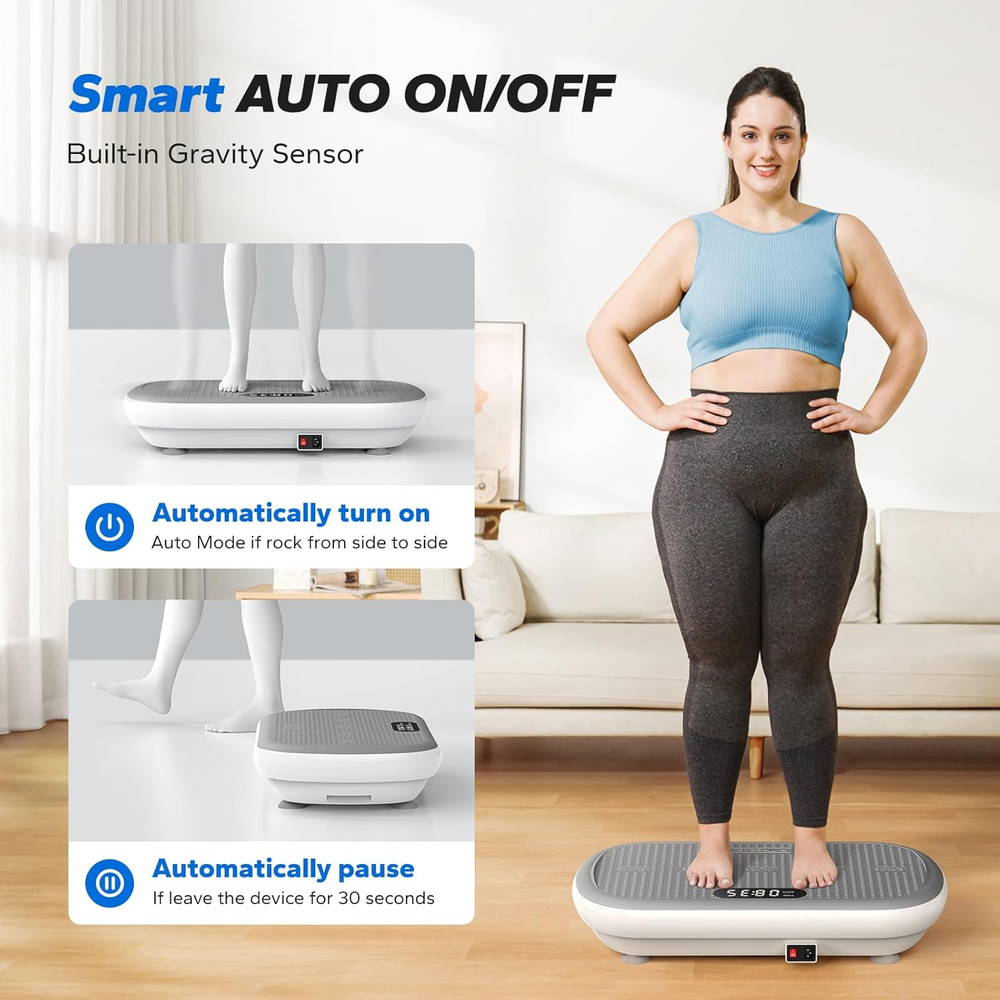 Vibration Plate Exercise Machine, Vibration Plate 440 Lbs Capacity, Bluetooth an