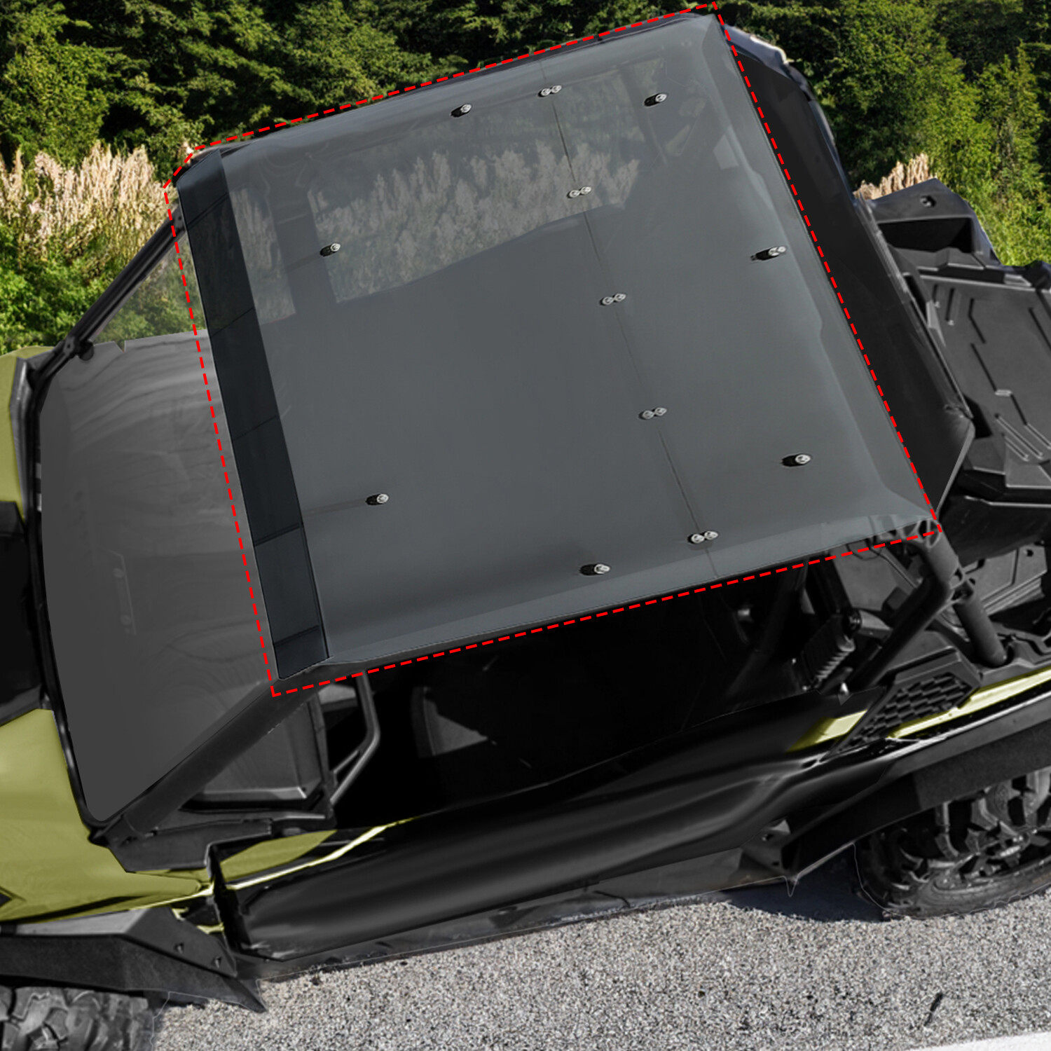 For 2014+ Can-Am Commander 800 / 1000/ 1000R Heavy Duty Smoke Tinted Roof