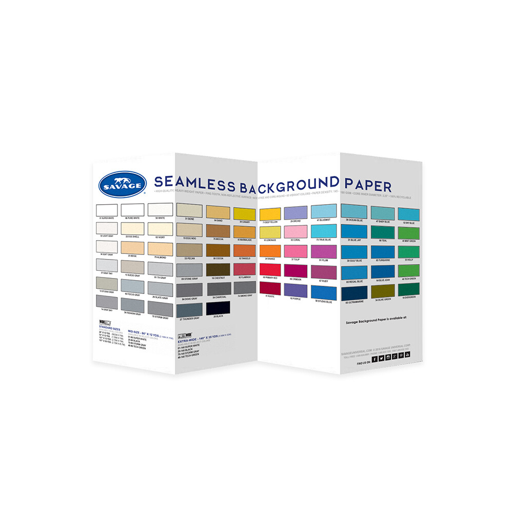 Savage ColorChart For Background Paper