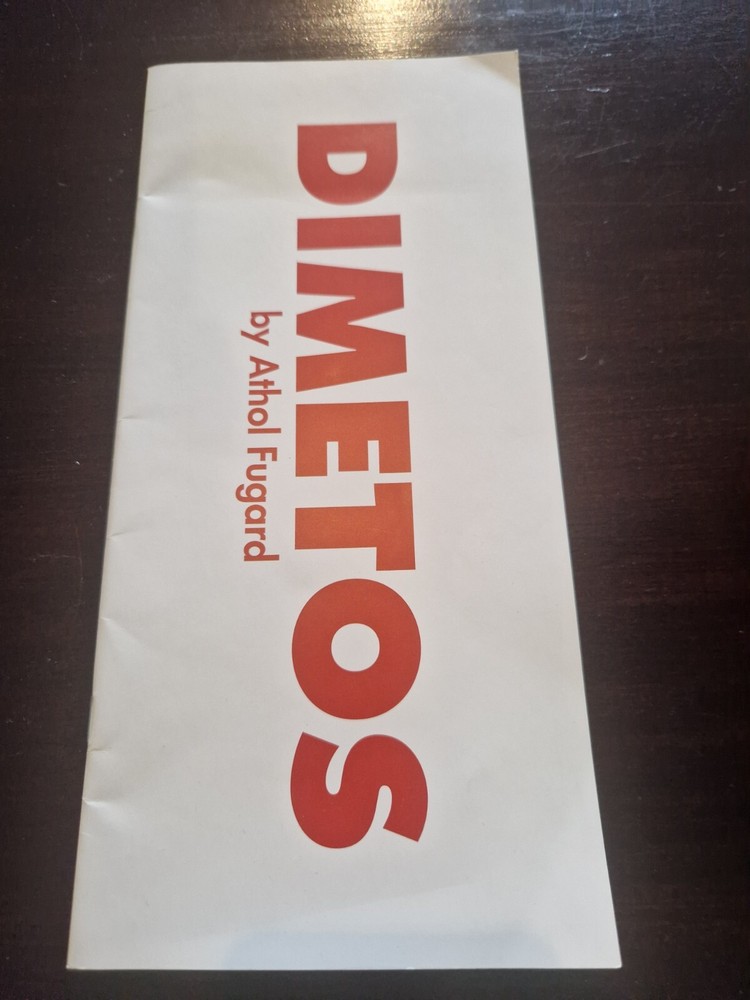 Dimetos Donmar Warehouse Theatre Programme Jonathan Pryce Anne Reid