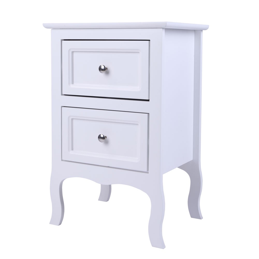 【Old Code：28731413】Country Style Two-Tier Night Table Large Size White