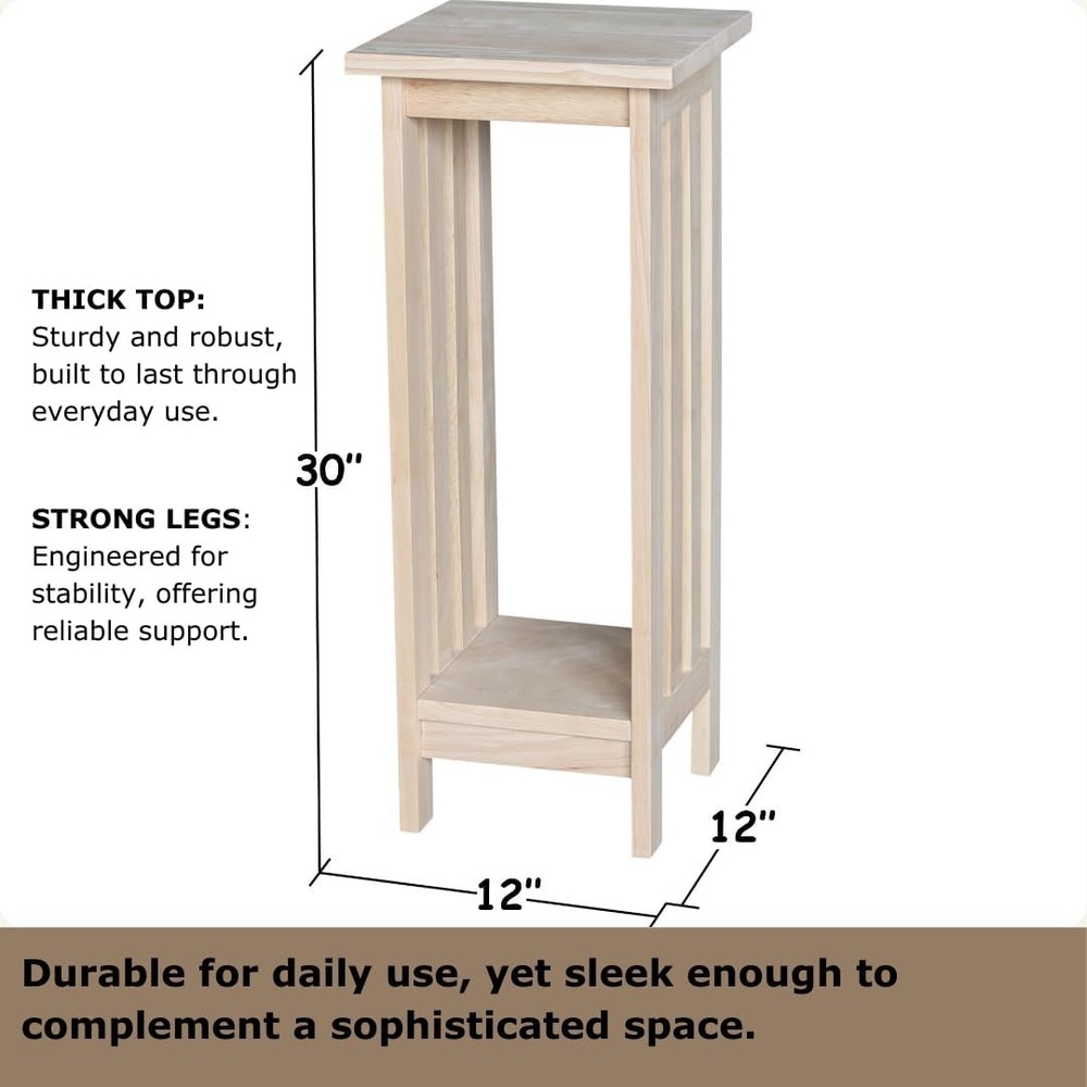 Solid Wood Mission Plant Stand 30