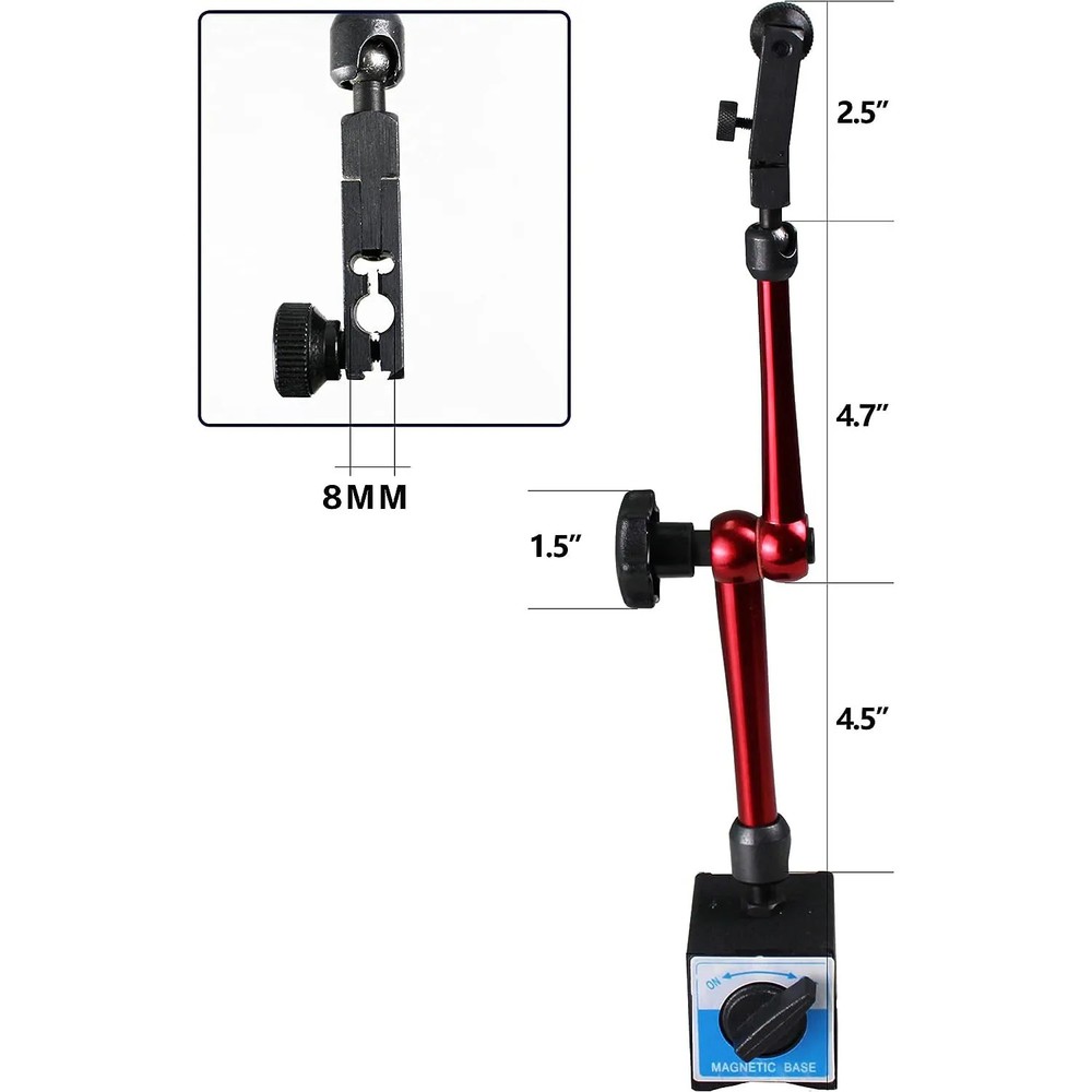 Flexible Magnetic Base Holder Stand 350mm Height Universal Tool Indicator