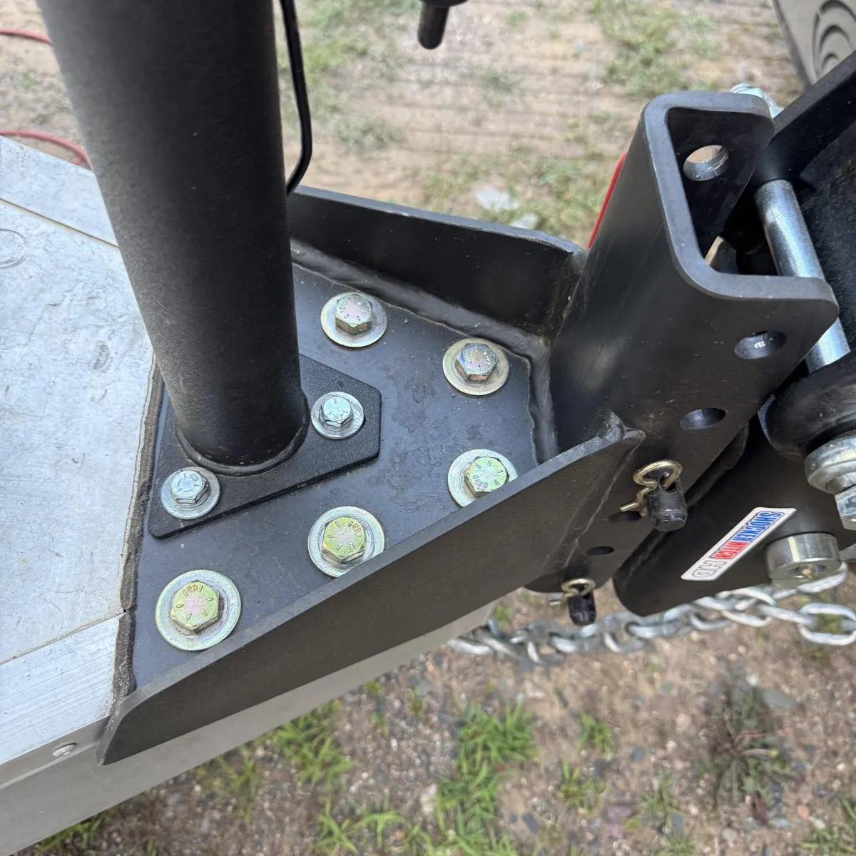 Vertical Channel Bolt on Tongue Adapter for Alumimium Trailer A-Frames - 20,0...