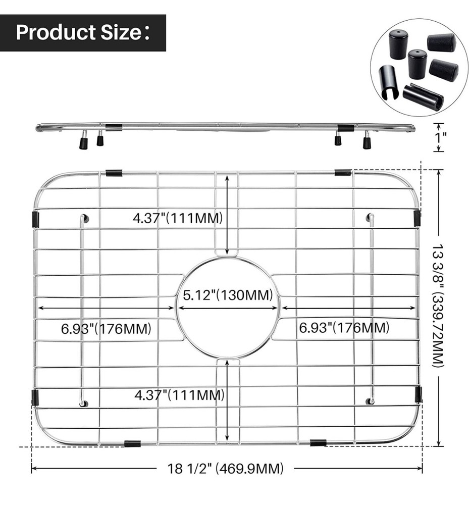 Kitchen Bottom Sink Protector Grid Wire Grid 25 1/8" x 12-13/16"