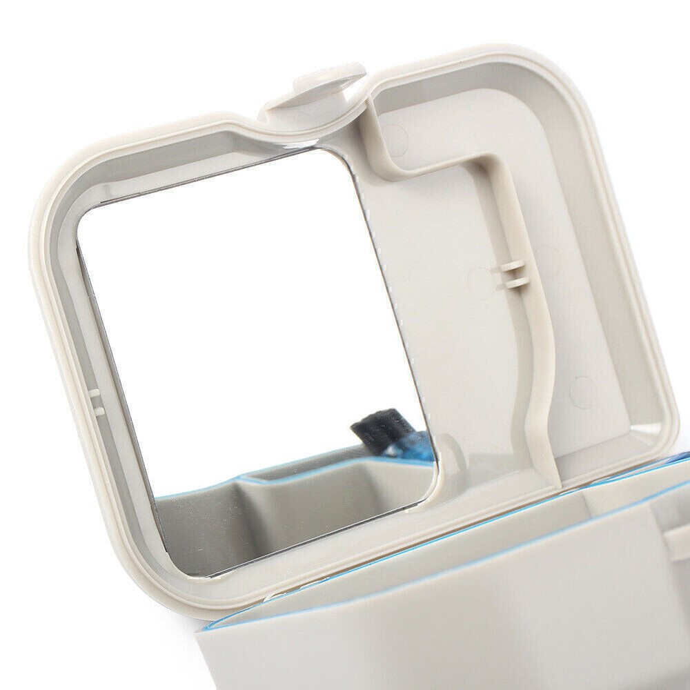 10Set Denture Appliance Case Container Case With Mirror +Clean Brush False Teeth