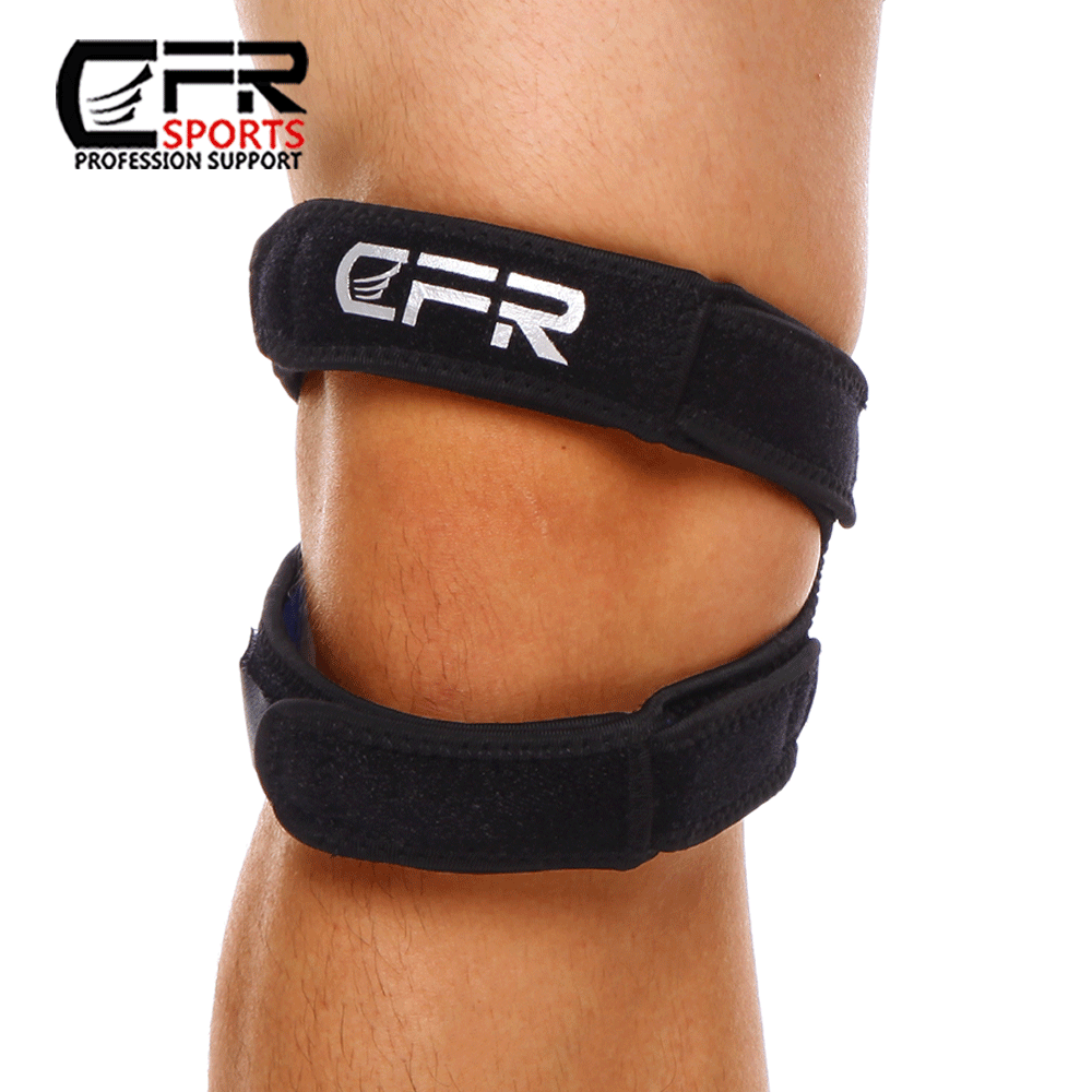 Silicone Knee Brace Sport Support Strong Meniscus Protection Compression Strap