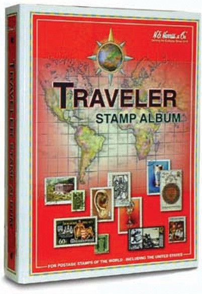 Harris World Stamp Album Traveler Worldwide 3 Ring Binder Intermediate No pages