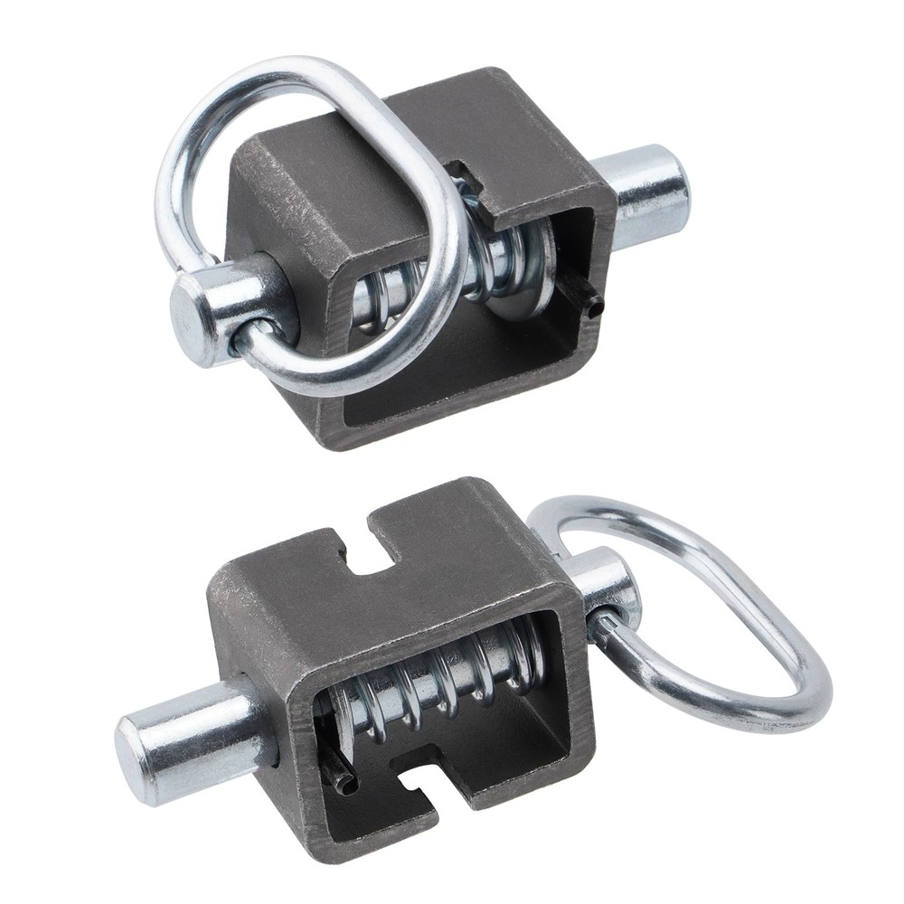 2PCS Universal Spring Car Trailer Gate Loaded Weld-On Spring Latch Lock Assembly