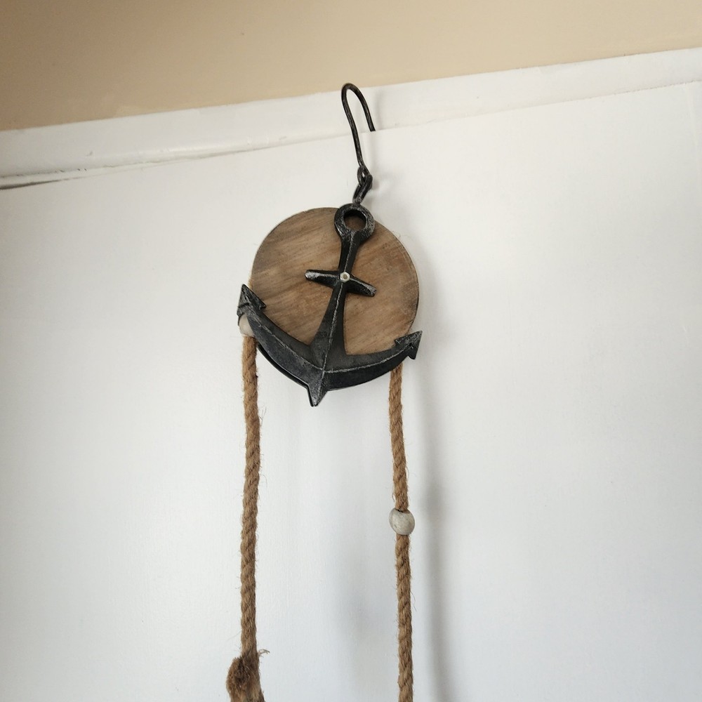 Nautical décor Hooks and Pullies Vintage