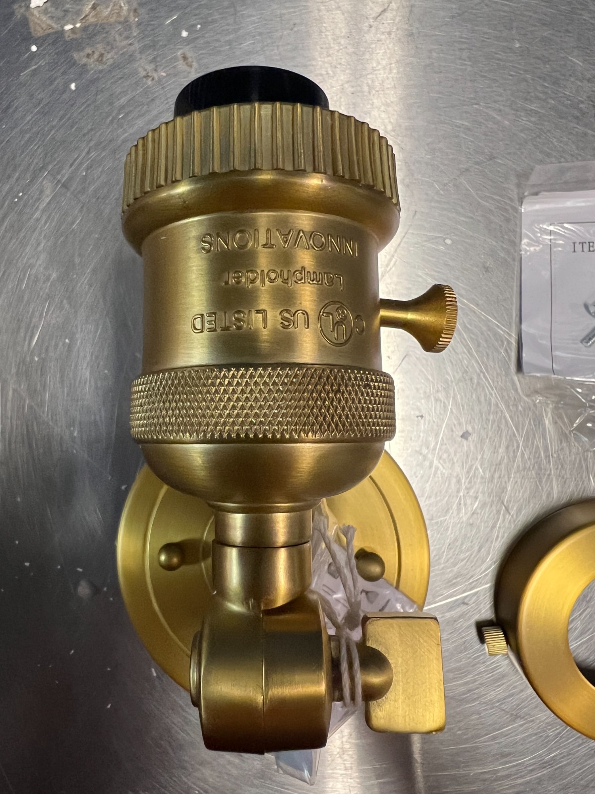 Innovations 43 Large Cone 1-Lt Sconce w/Switch, S Gold/Plated SM - 203SW-SG-G43