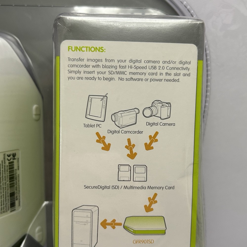 IOGEAR USB 2.0 Hi-Speed Card Reader Model-CFR901CF Compact Flash Memory New