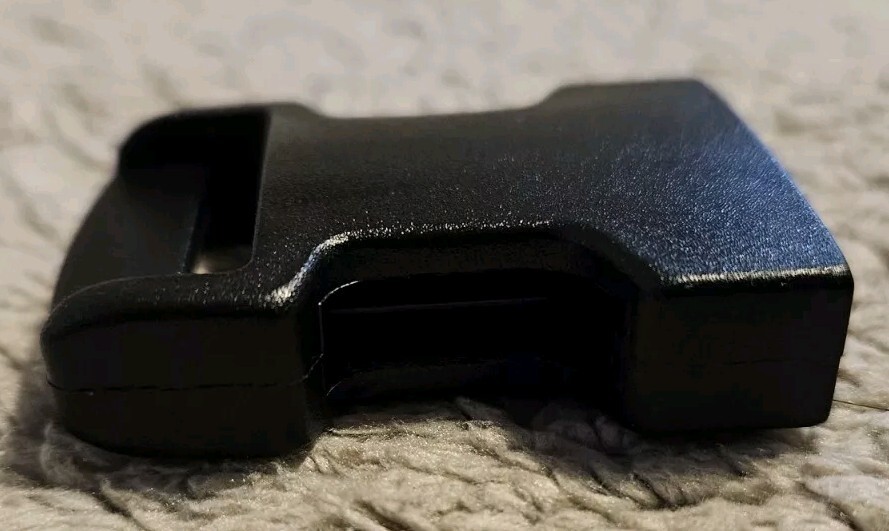 Plastic Squeeze Buckle Female Side 2 Inches Long Black