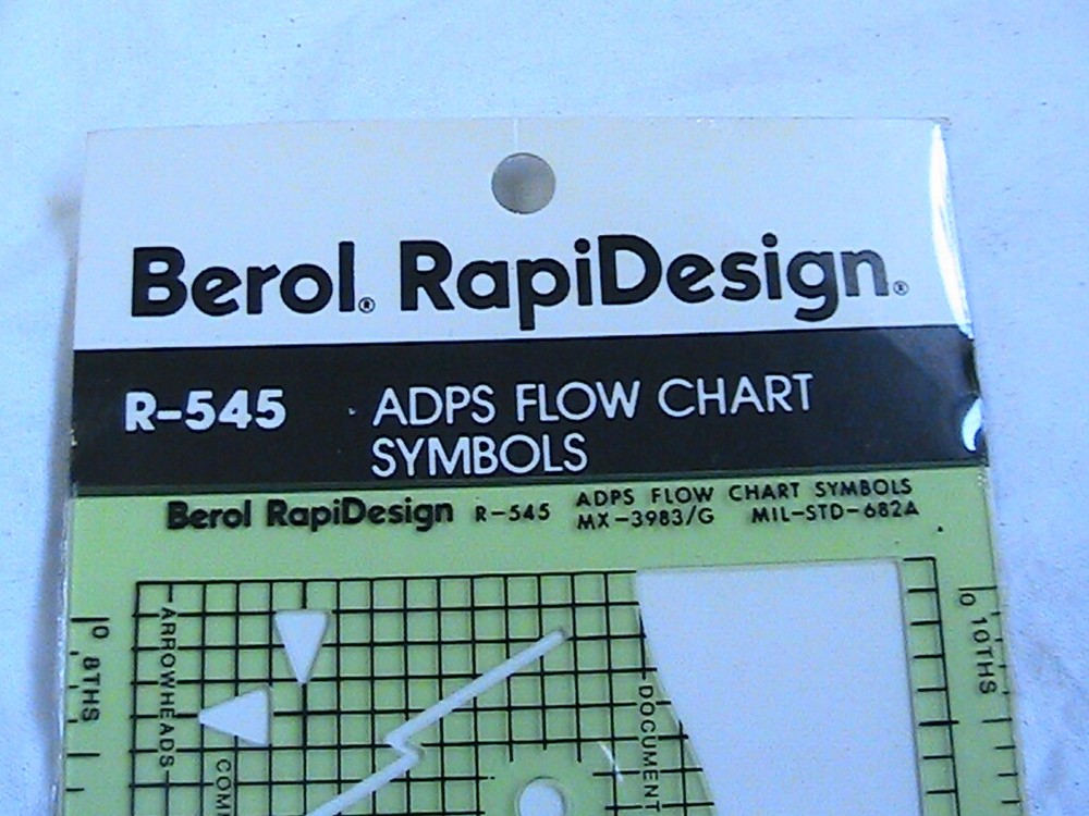 1 NEW BEROL RAPIDESIGN ADPS FLOW CHART SYMBOLS R-545