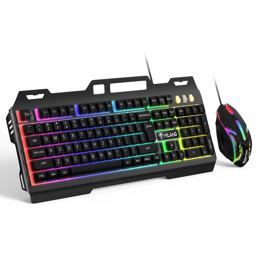 Wired Gaming Keyboard and Mouse Combo Mechanical Backlit for PC Computer Laptop