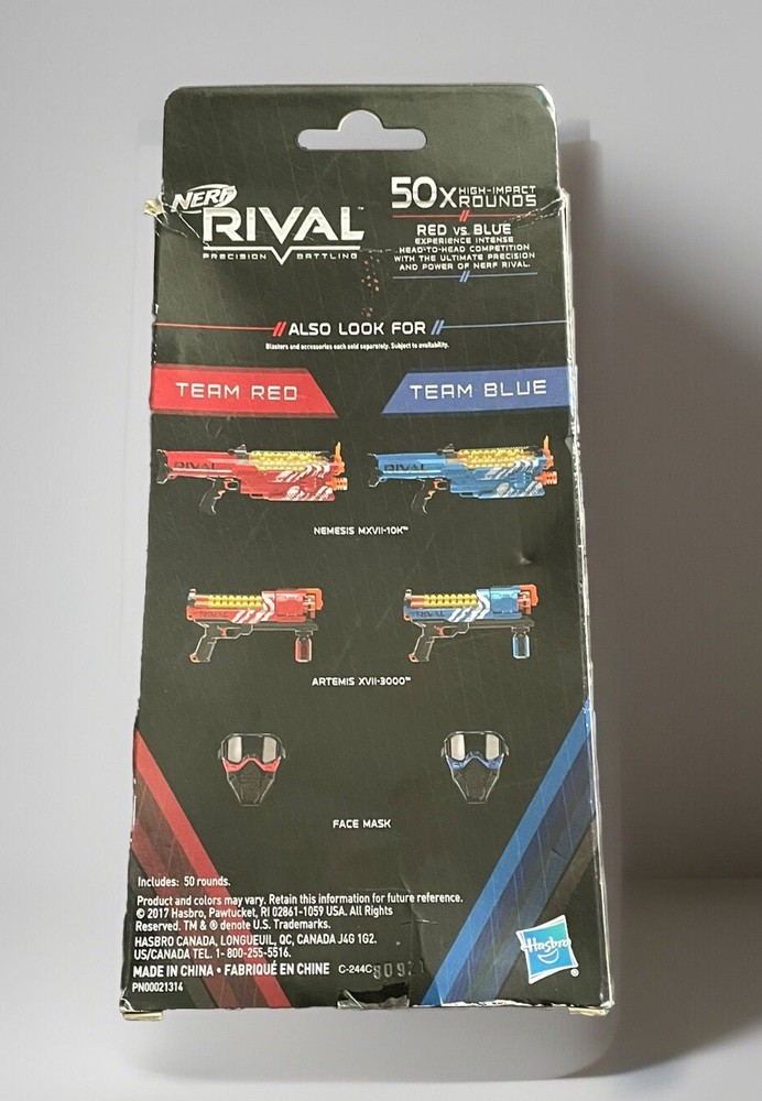 Hasbro Nerf Rival High Impact Rounds Team Blue Precision Battling
