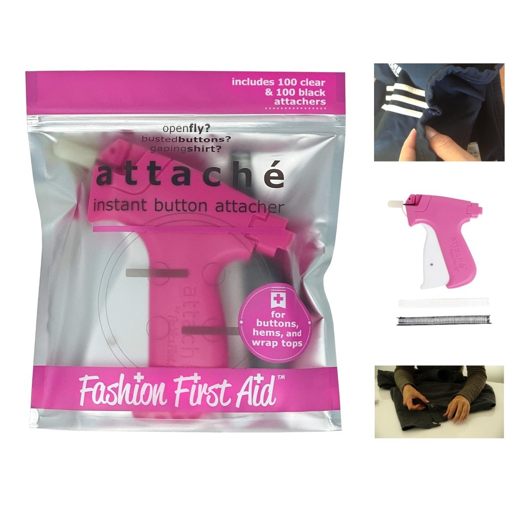 Attaché 2.0: Instant Button Attacher with 200 Fasteners for Effortless Repairs