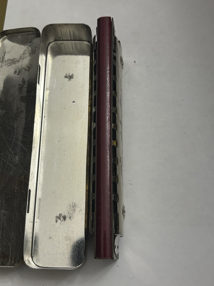 VINTAGE OPERA HARMONICA MADE IN WEST GERMANY WITH TIN CASE 6-1/2"