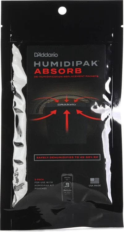 D'Addario Humidipak Absorb Replacement Packets (3-pack)