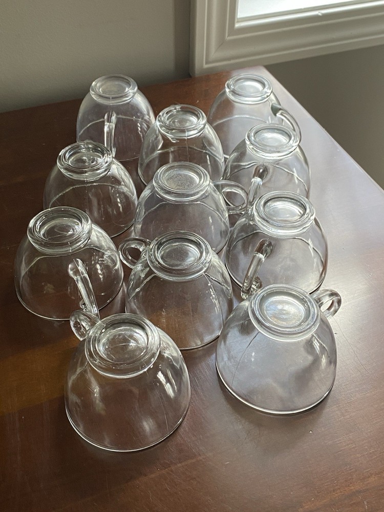 Set 11 Cups anchor hocking Clear Glass Punch Cups Replacement