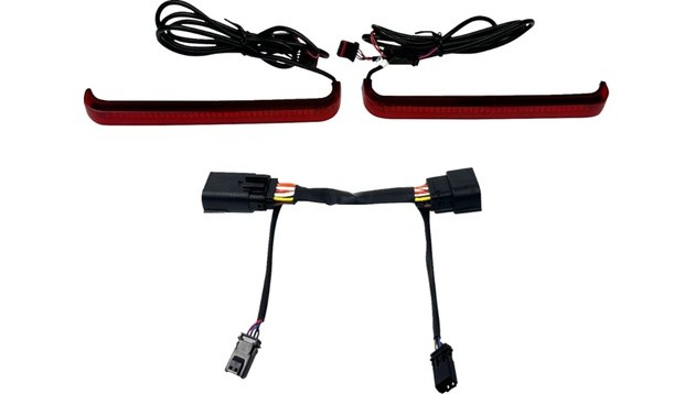 Custom Dynamics LED Low Profile Saddlebag Lights Black/Red #CD-LP-23-R