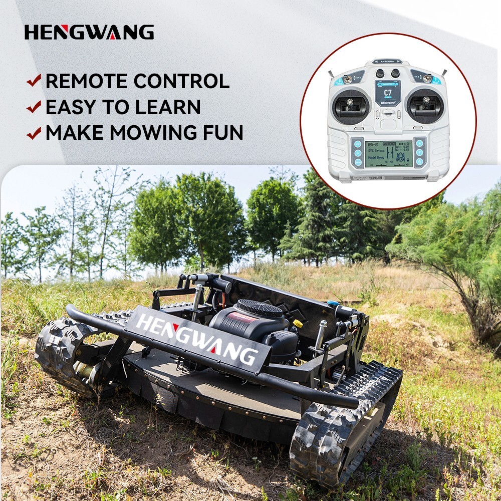 Robot lawn mower sale！22HP Remote Control Lawn Mower 65° Climbing HW608-90