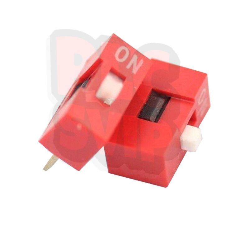 100Pcs Slide Type Switch Module 1-Bit 2.54mm 1 Position Way DIP Red Pitch
