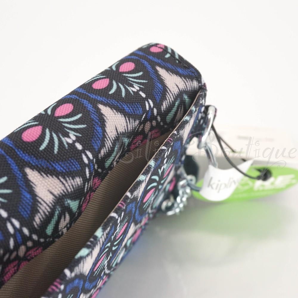 NWT Kipling AC3739 PIXI Snap Medium Trifold Wallet Polyester Glorious Day Multi